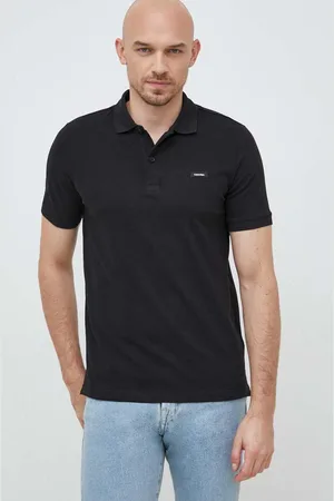 Calvin Klein Polo męski kolor gładki