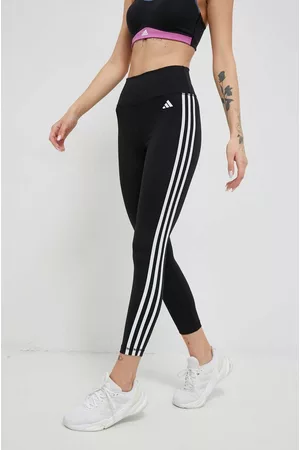 adidas Legginsy treningowe Train Essentials 3-Stripes kolor z nadrukiem HT5438