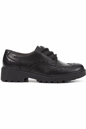 Geox Półbuty skórzane J CASEY GIRL damskie kolor na płaskim obcasie J6420N 00085 C9999