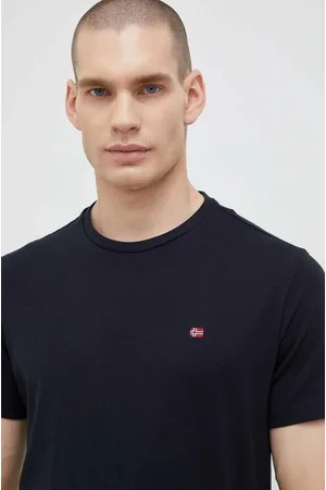 Napapijri T-shirt bawełniany Salis kolor z aplikacją NP0A4H8D0411