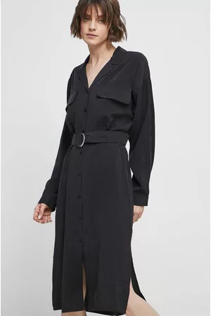 MEDICINE Kobieta Oversize - Sukienka kolor czarny midi oversize