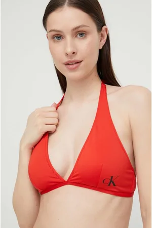 Calvin Klein Biustonosz kąpielowy kolor lekko usztywniona miseczka