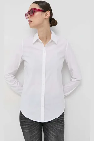 Armani Exchange Koszula damska kolor slim z kołnierzykiem klasycznym