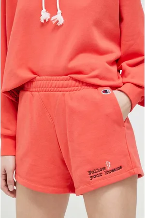 Champion Szorty damskie kolor z nadrukiem high waist