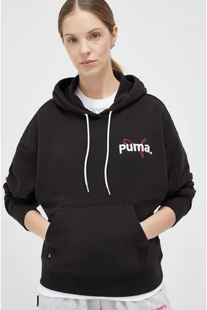 PUMA Bluza damska kolor z kapturem z nadrukiem