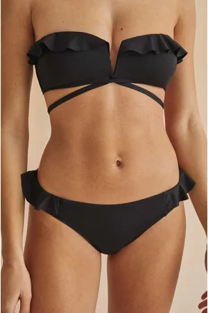 Women secret Kobieta Bikini - Figi kąpielowe BAMBOO kolor czarny 6465377