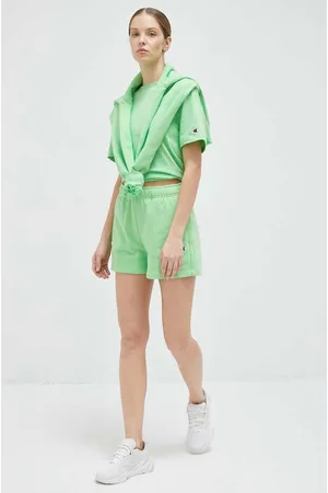 Champion Szorty damskie kolor gładkie high waist