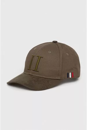 Les Deux Vans czapka z daszkiem kolor zielony gładka