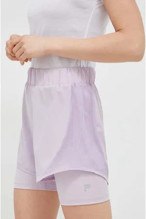 Fila Szorty treningowe Revin kolor gładkie high waist