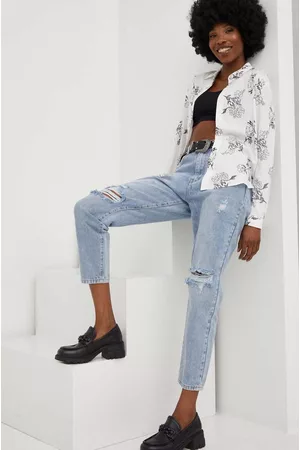 ANSWEAR Kobieta Luźne i Boyfriend - Jeansy damskie high waist