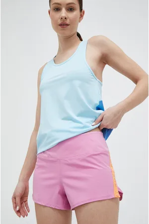 Roxy Szorty do biegania Bold Moves damskie kolor z aplikacją medium waist