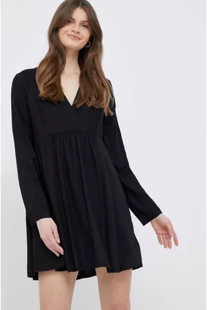 Benetton Sukienka kolor czarny mini oversize