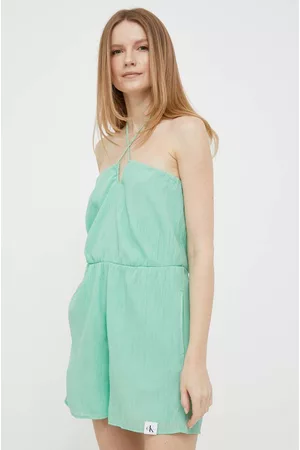 Calvin Klein Kombinezon kolor z odkrytymi plecami