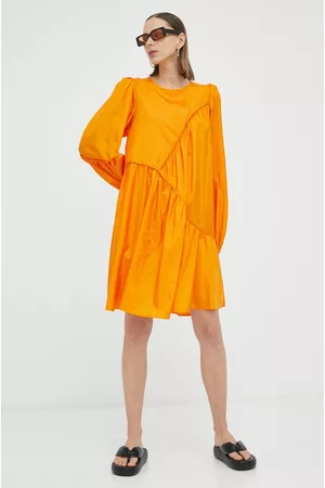 Gestuz Kobieta Oversize - Sukienka HeslaGZ kolor pomarańczowy mini oversize