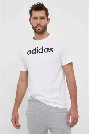 adidas T-shirt bawełniany Essentials kolor z nadrukiem IC9276