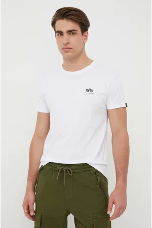 Alpha Industries T-shirt bawełniany Basic T Small Logo kolor z nadrukiem 188505.09