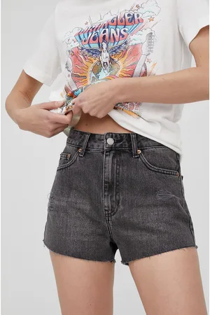 Dr Denim Szorty jeansowe damskie kolor gładkie high waist