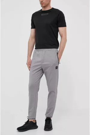 Hummel Mężczyzna Dresowe - Spodnie dresowe Interval kolor szary gładkie
