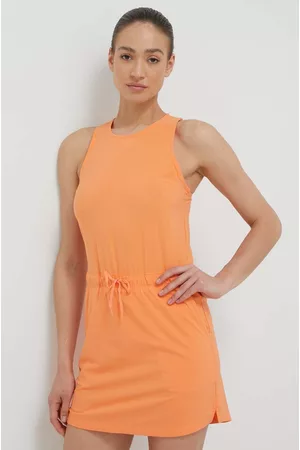 The North Face Kobieta Spódnice i sukienki - Sukienka sportowa Never Stop Wearing Adventure kolor pomarańczowy mini prosta