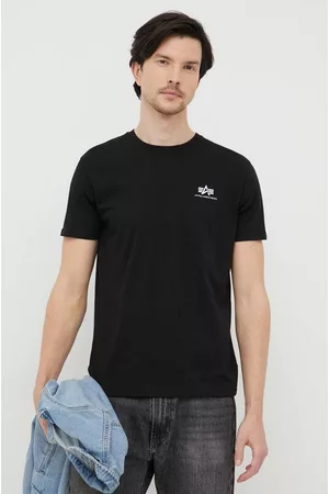 Alpha Industries T-shirt bawełniany Basic T Small Logo kolor z nadrukiem 188505.03