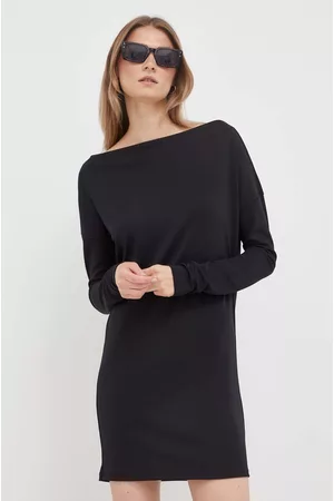 Sisley Kobieta Sukienki dopasowane - Sukienka kolor czarny mini dopasowana