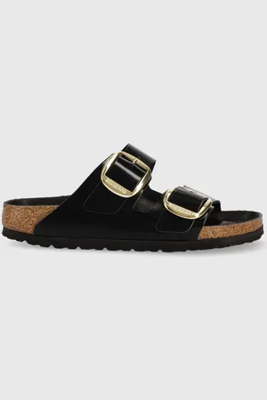 Birkenstock Klapki skórzane Arizona Big Buckle damskie kolor 1021476