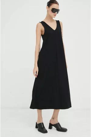 Drykorn Kobieta Oversize - Sukienka kolor czarny midi oversize