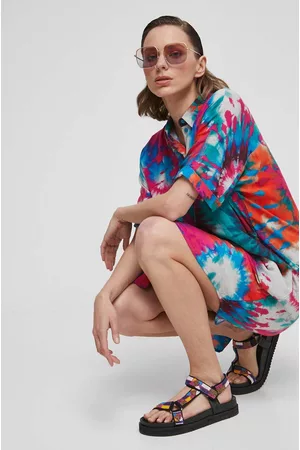 MEDICINE Kobieta Oversize - Sukienka kolor multicolor midi oversize