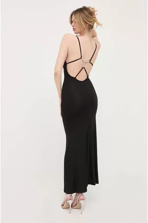 Bardot Kobieta Sukienki dopasowane - Sukienka kolor czarny maxi dopasowana