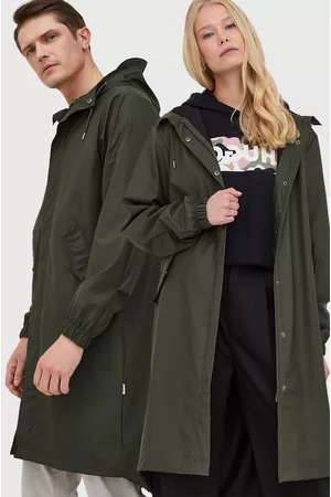 Rains Kurtka przeciwdeszczowa 18140 Fishtail Parka kolor przejściowa 18140.03-Green