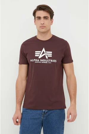Alpha Industries T-shirt bawełniany Basic T-Shirt kolor z nadrukiem 100501.21