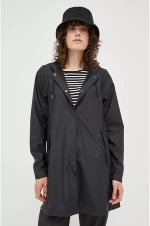 Rains Kurtka przeciwdeszczowa 18050 A-line W Jacket damska kolor przejściowa 18050.01-01Black