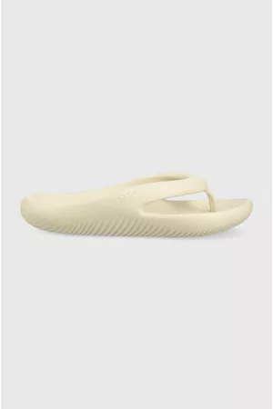 Crocs Kobieta Sandały - Japonki Mellow Flip damskie kolor beżowy na płaskim obcasie 208437