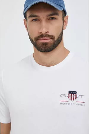 GANT T-shirt bawełniany kolor z aplikacją