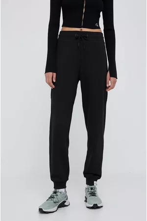 Calvin Klein Kobieta Dresowe - Spodnie dresowe kolor czarny gładkie