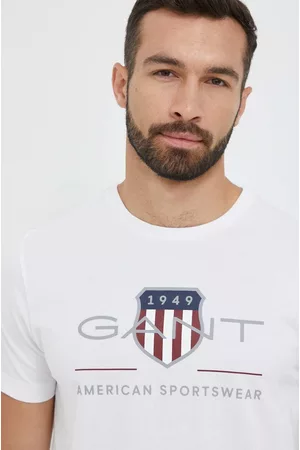 GANT T-shirt bawełniany kolor z nadrukiem