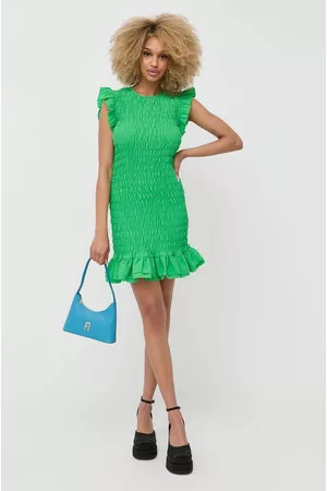 Notes Du Nord Kobieta Sukienki dopasowane - Sukienka kolor zielony mini dopasowana