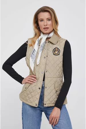 Ralph Lauren Kobieta Kamizelki - Bezrękawnik damski kolor beżowy przejściowy