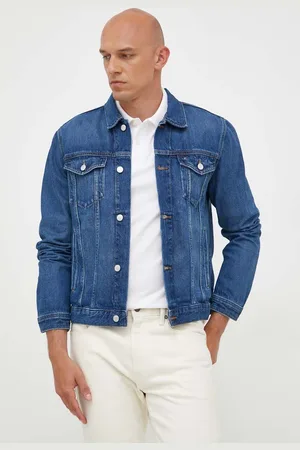Tommy Hilfiger Kurtka jeansowa męska kolor przejściowa MW0MW32110