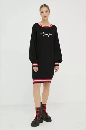 Liu Jo Kobieta Oversize - Sukienka kolor czarny mini oversize