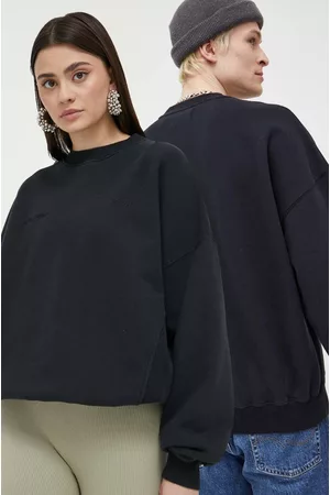 Preach Kobieta Bluzy Bawełniane - Bluza bawełniana kolor czarny gładka