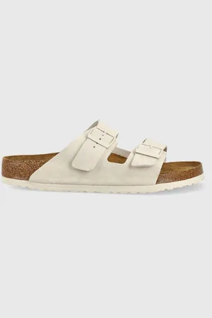 Birkenstock Klapki zamszowe Arizona męskie kolor 1024554-lgrey