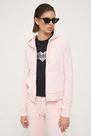 Juicy Couture Bluza Robertson damska kolor z kapturem gładka
