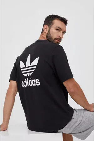 adidas T-shirt bawełniany Classics Back+Front Trefoil kolor z nadrukiem II5760