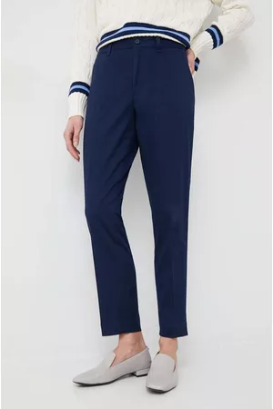 Ralph Lauren Spodnie damskie kolor proste high waist