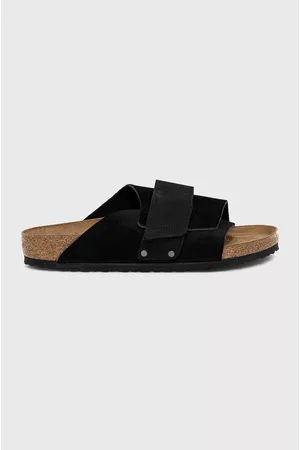 Birkenstock Klapki zamszowe Kyoto męskie kolor 1022350