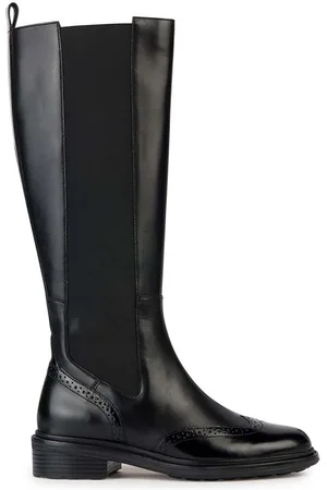 Geox Kozaki D WALK PLEASURE H damskie kolor na płaskim obcasie D36TGH 04948 C9999