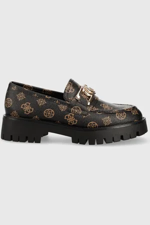 Guess Mokasyny ILARY damskie kolor na platformie FL7ILR FAL14