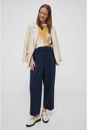Ralph Lauren Spodnie damskie kolor szerokie high waist