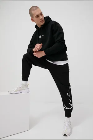Karl Kani Bluza męska kolor z kapturem z aplikacją KKMQ12006-black